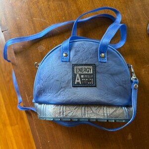 vintage 90s blue crossbody jelly bag
